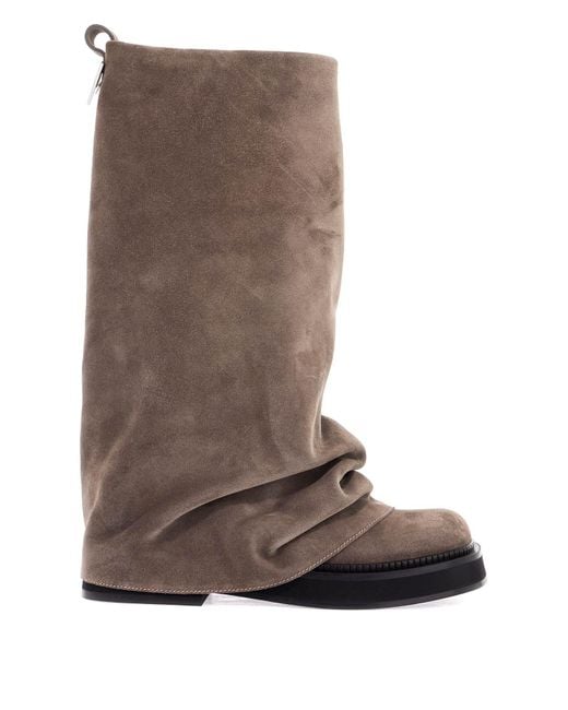 The Attico Gray Robin Combat Boot