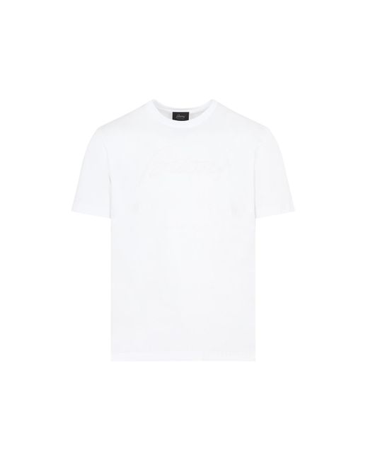 Brioni White Classic Elegance Short Sleeve T-Shirt for men