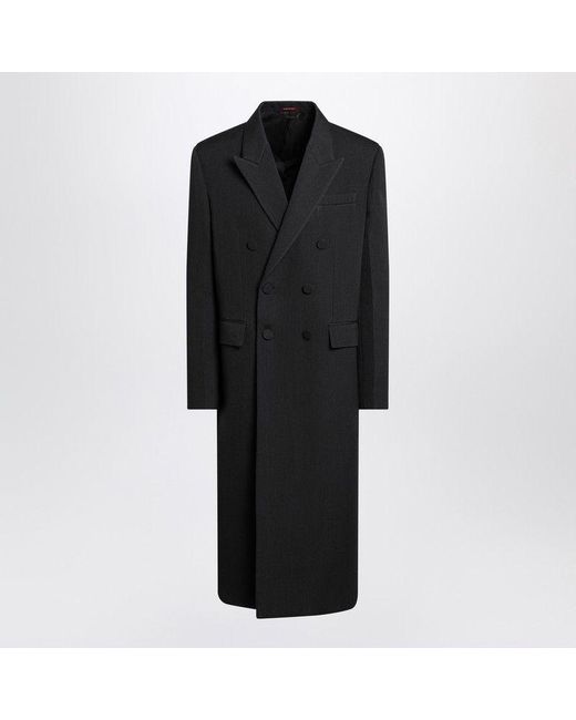 Gucci Black Oversized Double-Breasted Wool Jacket for men