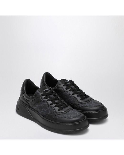 Gucci Black Gg Supreme Fabric Sneaker for men