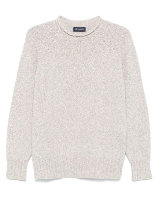 Drumohr White Luxe Turtleneck Sweater For Fall 2025 for men