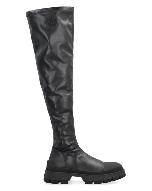 Moncler Black Hevea Over-The-Knee Boots