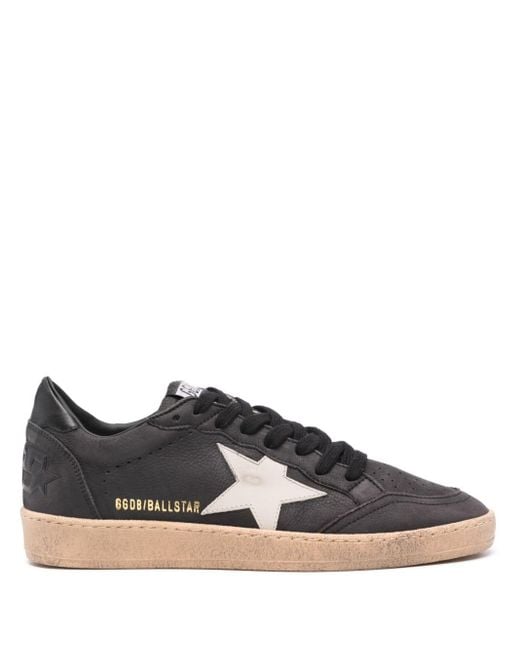 Golden Goose Deluxe Brand Black Ball-Star Leather Sneakers for men