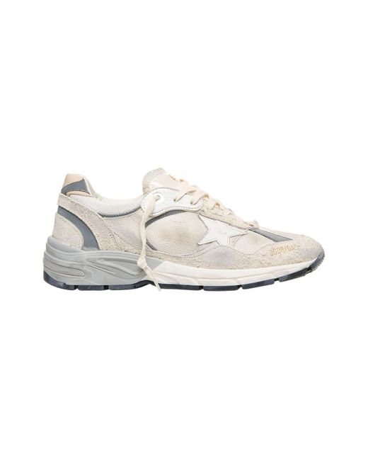 Golden Goose Deluxe Brand White Leather And Mesh Running Dad Sneakers for men