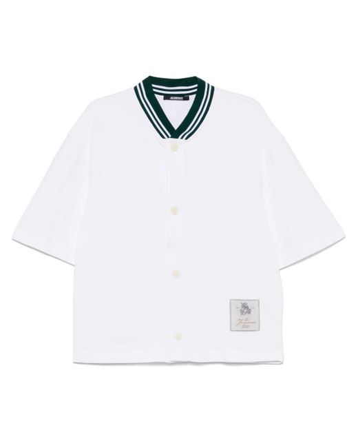 Jacquemus White Baseball Shirt for men