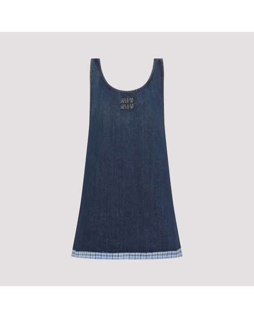 Miu Miu Blue Mini Cotton Suit for men