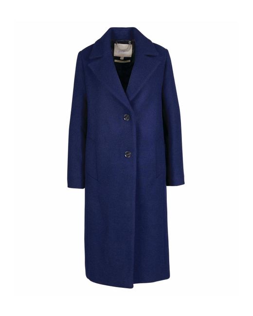 Barbour Blue Wool Jacket With Button Fastening For