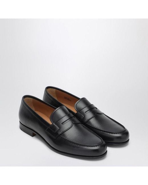 Church's Black Classic Moccasin With Strap And Stitching for men