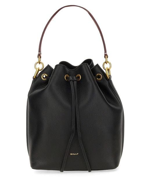 Bally Black Bucket Code Bag