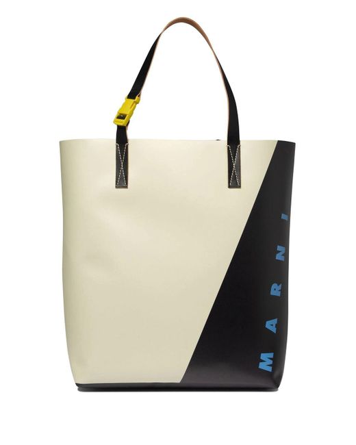 Marni White N/S Shopper Bag for men