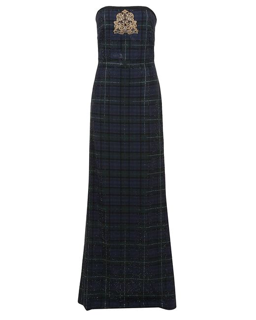 Polo Ralph Lauren Blue Sophisticated Wool Blend Dress For