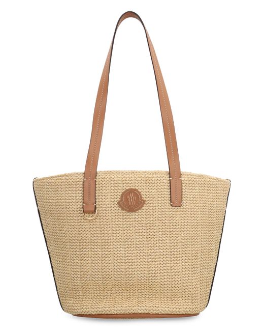 Moncler Natural Hubba Raffia Tote Bag