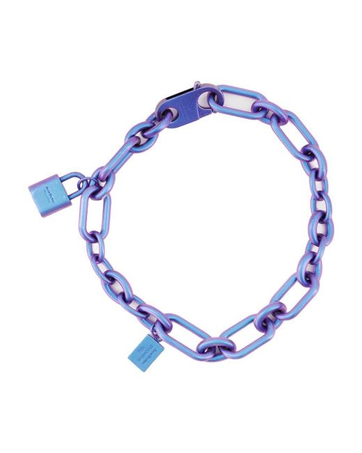 Acne Blue Mini Padlock Necklace