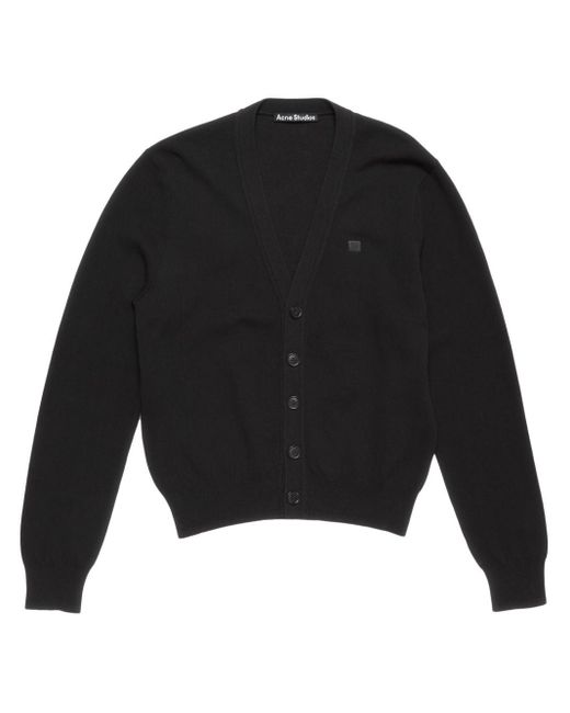 acne-Black-V-Neckline-Cardigan