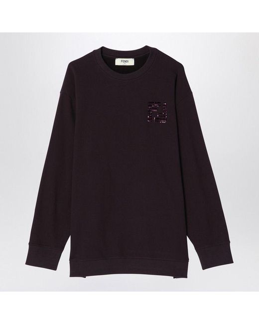 Fendi Cotton Crewneck Sweatshirt For in Blue for Men Lyst
