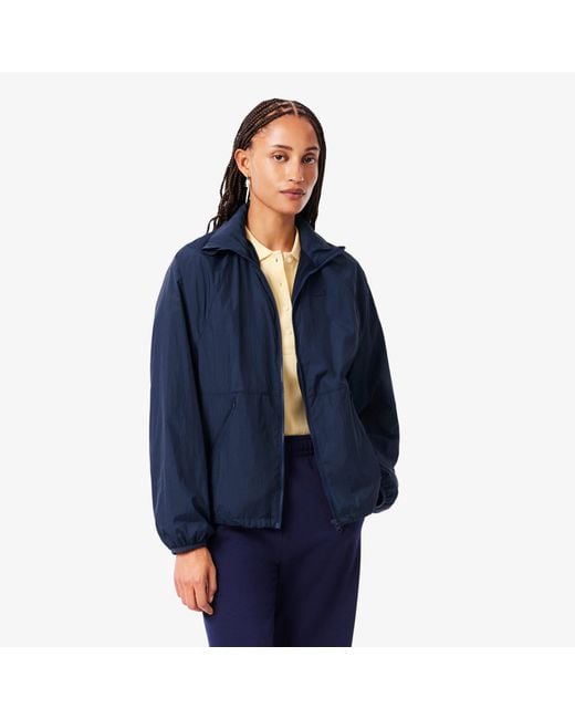 Lacoste Blue Hooded Track Jacket