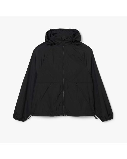Lacoste Black Hooded Track Jacket