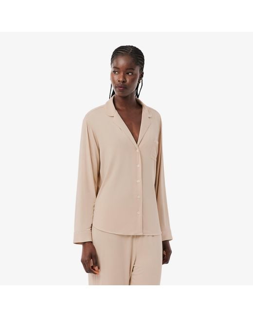 Lacoste Natural Modal Jersey Pajama Set
