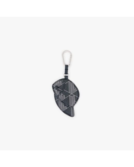 Lacoste Black L Charms Monogram Cap Key Ring for men