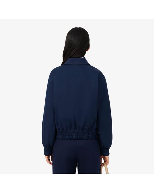 Lacoste Blue Double Collar Stretch Jacket