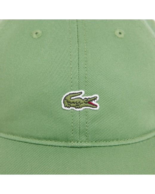 Lacoste Green Cotton Twill Cap