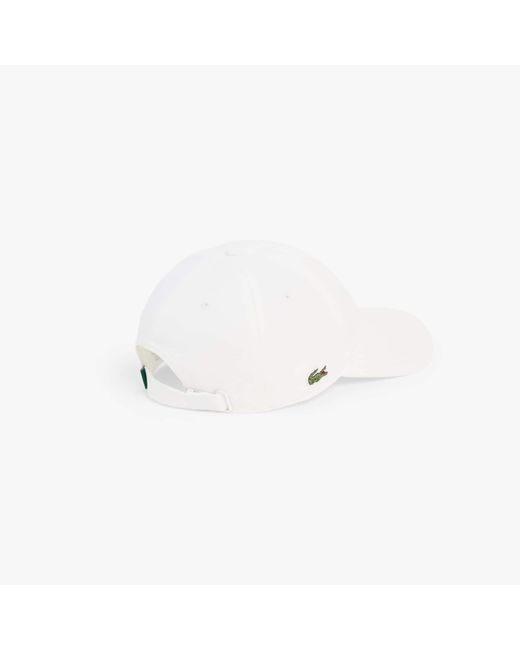 Lacoste White Cotton Twill Cap