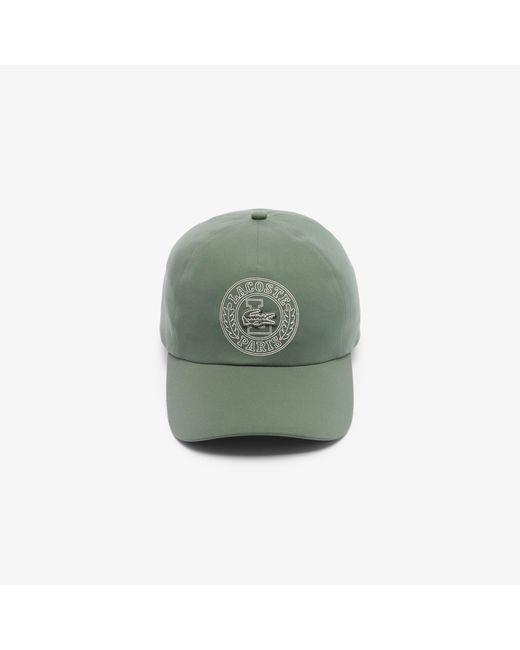 Lacoste Green Adjustable Water-Repellent Cap