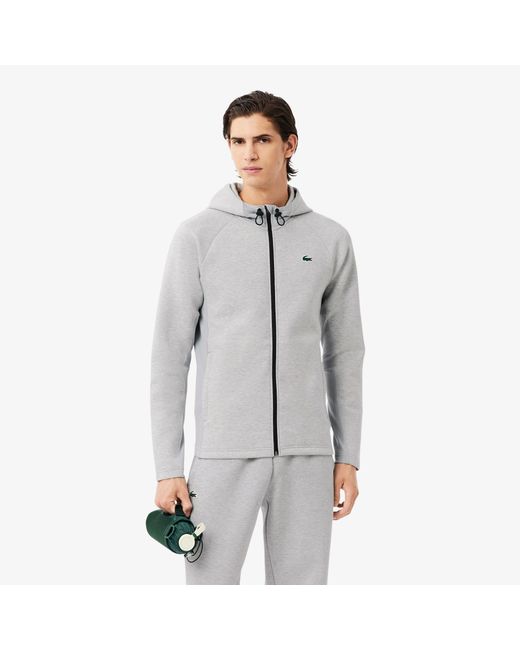 Lacoste White Lightweight Track Jacket for men