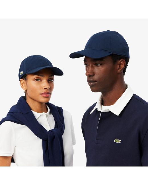 Lacoste Blue Cotton Twill Cap
