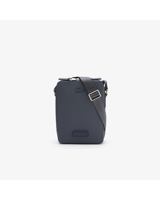 Sacoche zipp?�e verticale Chantaco en cuir piqu?� Lacoste pour homme en coloris Gris - Lyst