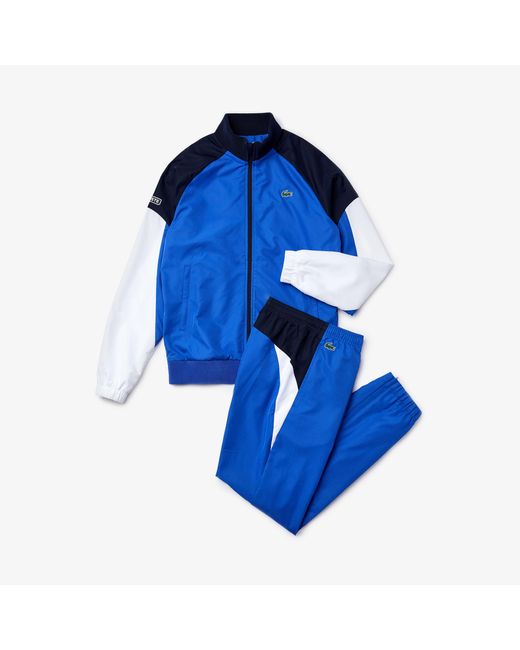 lacoste blue tracksuit