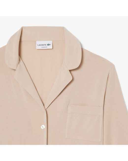 Lacoste Natural Modal Jersey Pajama Set
