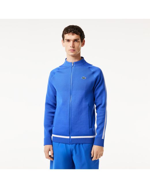 Lacoste Blue Tennis X Novak Djokovic Zip-Up Jacket for men