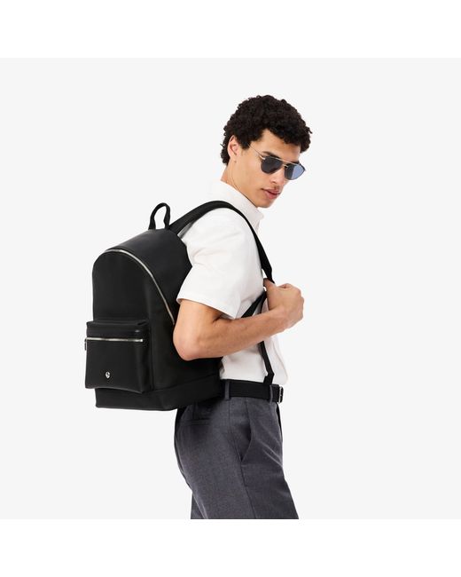 Lacoste Black Langon Petit Piqué Backpack for men