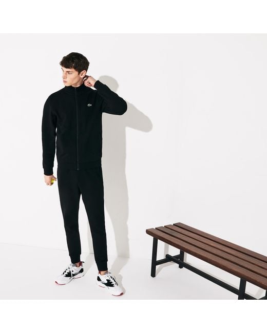 lacoste core fleece track top