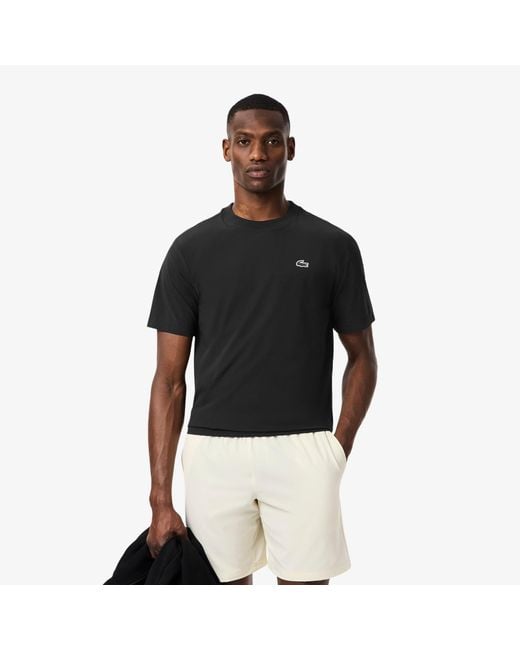 Lacoste Black Ultra Dry Lightweight Stretch Sport T-Shirt for men