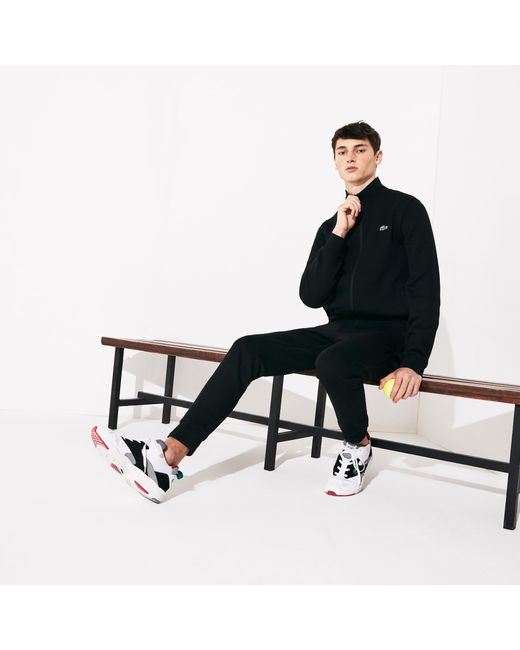 mens lacoste fleece tracksuit