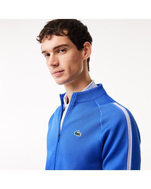 Lacoste Blue Tennis X Novak Djokovic Zip-Up Jacket for men