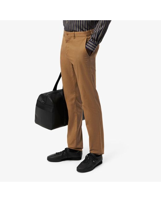 Lacoste Brown Slim Fit Stretch Cotton Pants for men