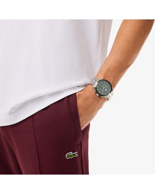 Lacoste Green Boston Stainless Steel Chronograph Watch for men