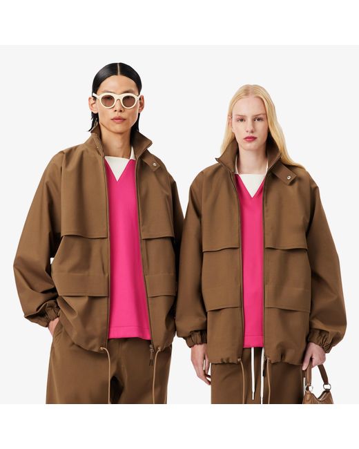 Lacoste Red Runway Wool Blend Track Jacket