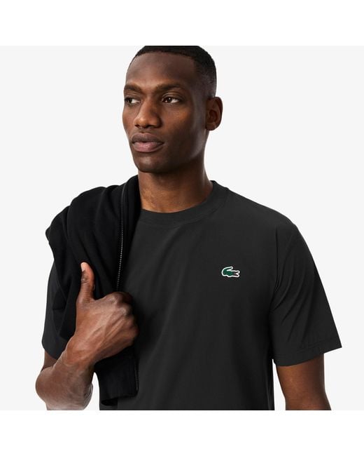 Lacoste Black Ultra Dry Lightweight Stretch Sport T-Shirt for men