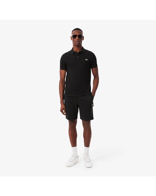 Lacoste Men's Green Cotton Fleece Cargo Shorts