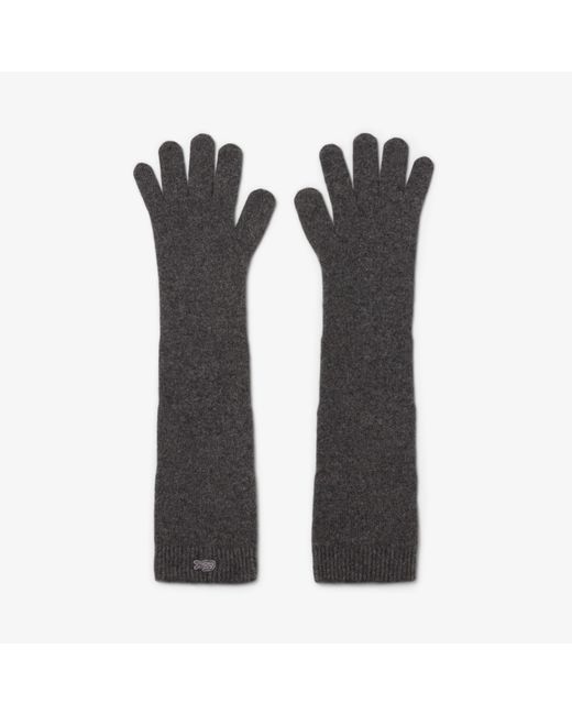 Lacoste Black Wool Jersey Gloves