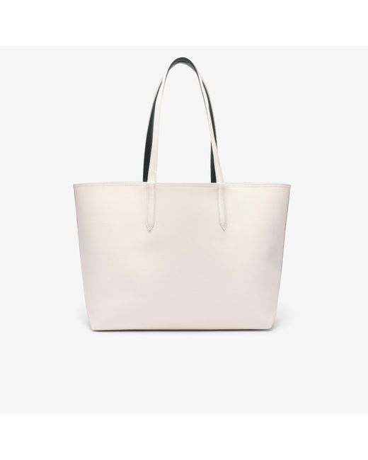 Lacoste White Reversible Anna Tote Bag