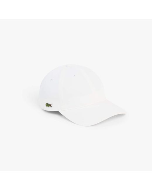 Lacoste White Cotton Twill Cap