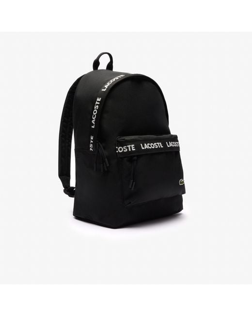 Lacoste Black Neocroc Backpack