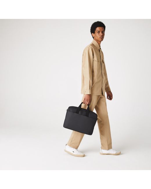 Lacoste Classic Petit Piqué Computer Bag in Black for Men - Lyst