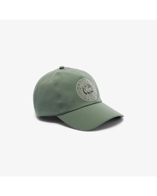 Lacoste Green Adjustable Water-Repellent Cap