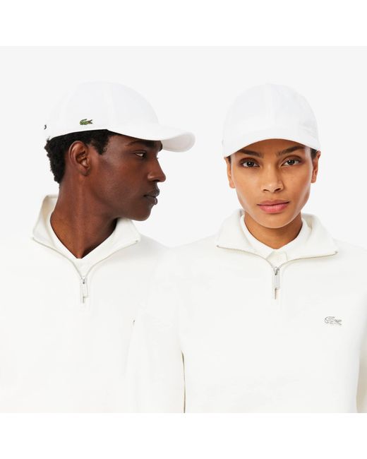 Lacoste White Cotton Twill Cap